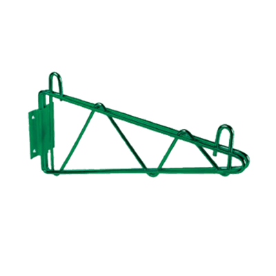 Economy Wire Shelving Green Epoxy 18" Wall Bracket