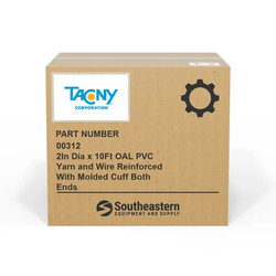 Tacony - 00312 - 2In Dia x 10Ft OAL PVC Yarn and Wire Reinforced With Molded Cuff Both Ends