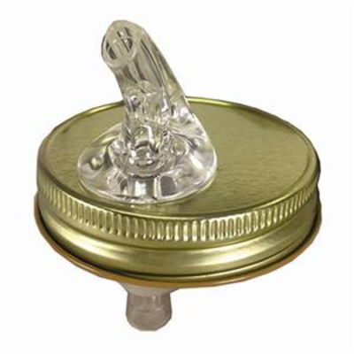 Spill-Stop 381-00 Moonshine/Mason Jar Pourer, clear plastic free