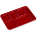 Carlisle 614R05 Right-Hand 6-Compartment ABS Tray