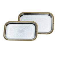 Vollrath 47260 Odyssey Gold Trim Rectangle Tray