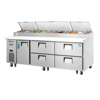 Everest EPPR3-D4 Swing Top Pizza Prep Table 12 Pans, 115v, NSF - 30 cu. ft.