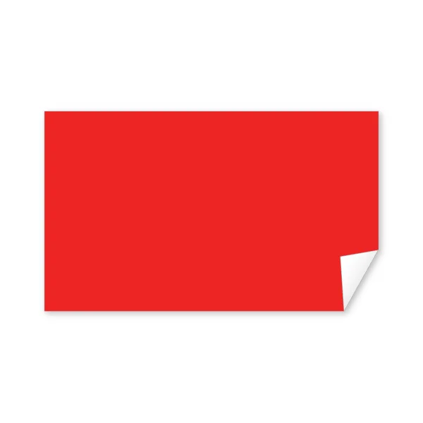 Plain Label - 3" x 5" Rectangle - Red
