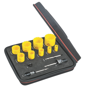 STARRETT KDC09051-N DCH General Purpose Kit w/ 9 Hole Saws and 4 Accessories