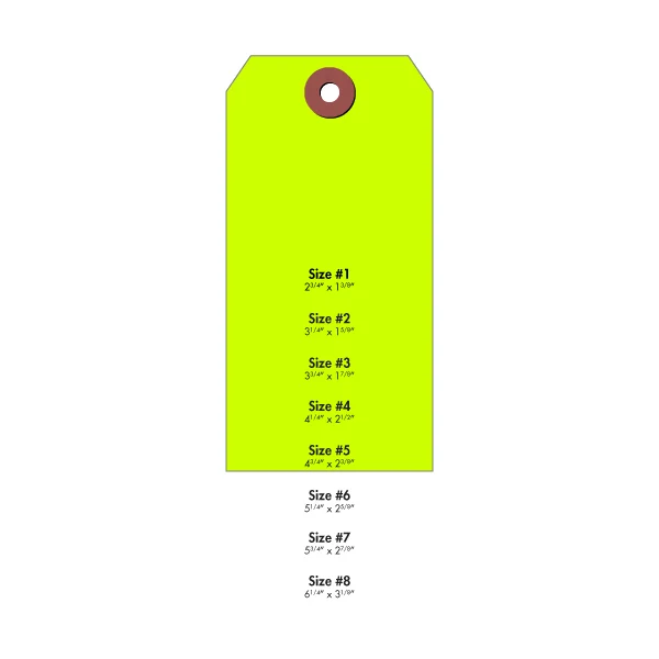 #5 Cardstock Tag - Fluorescent Yellow