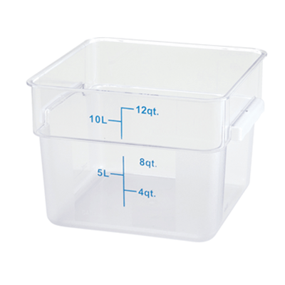 Winco PCSC-12C 12 qt Polycarbonate Square Food Storage Container