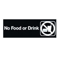 Winco SGN-333 No Food or Drink Sign 3" X 9"