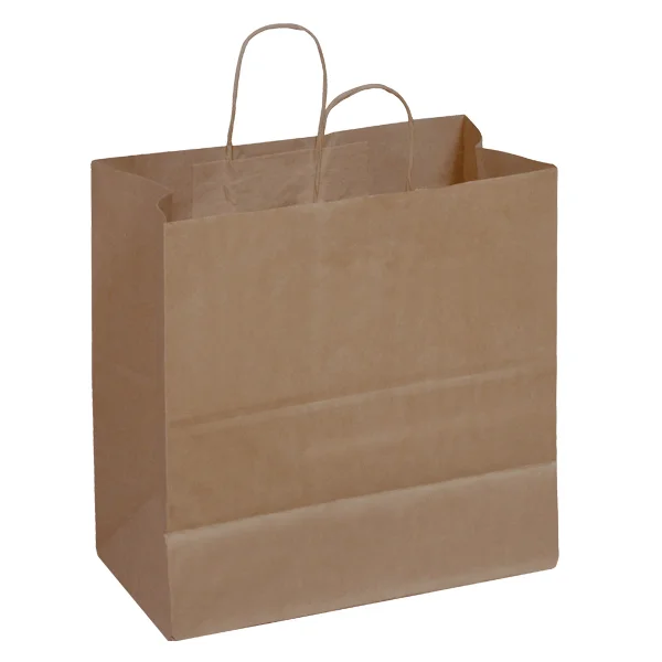Kraft Shopping Bags - 13" x 6" x 15" - Twisted Handles