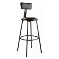 NPS 6430B-10 NPS® 30" Heavy Duty Vinyl Padded Steel Stool with Backrest