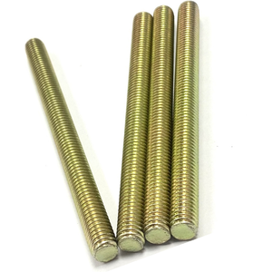 7/16" - 14 X 12" FULLY THREADED STRAIGHT ROD SAE J429 GR 8 ZINC TRIVALENT YELLOW