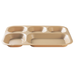 Cambro 14105CW133 Tan Five Compartment Tray