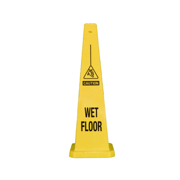 Wet Floor Traffic Cone - 36" Height - English Pictogram