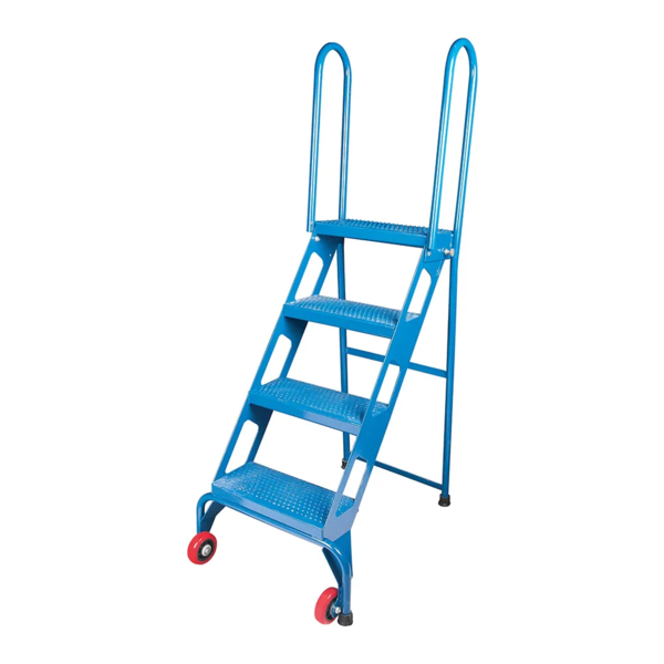 Portable Folding Ladder - 4 Step - Steel - 350 lb Capacity