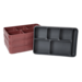 Extra deep insulated tray with food