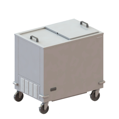 Siver King SKFMW44-ELUS1 Adjustable Temperature Control Insulated Sliding Lids 44"W Deepwell Mobile Freezer