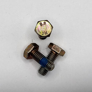 M6 - 1 X 16MM ISO 4017 FT HEX HEAD CAP SCREW NYLON PATCH 8.8 ZINC YELLOW PER PRINT