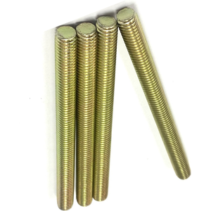 5/16" - 18 X 6" FULLY THREADED STRAIGHT ROD SAE J429 GR 8 ZINC TRIVALENT YELLOW