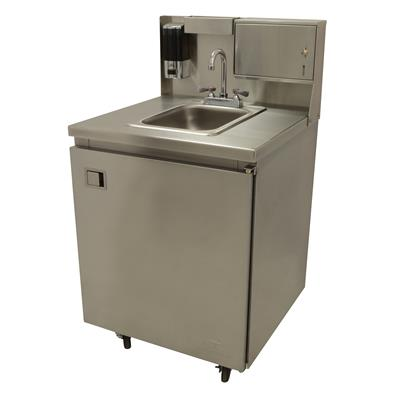 Advance Tabco TA-MSC-1 Rear Riser Panel for 26" Wide Mobile Sinks Includes Paper Towel Dispenser