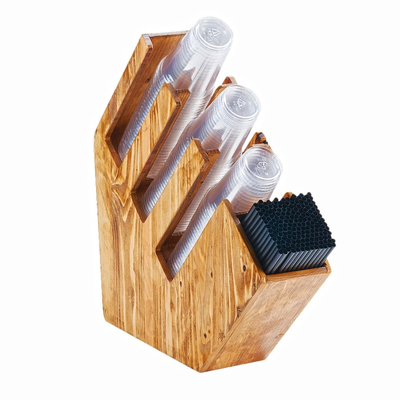 Cal-Mil 2051-99 5-1/2"W x 19-3/4"D x 20"H Madera Cup/Lid & Straw Holder