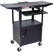 FSE 373-AVJ42KBCDL Adjustable-Height Steel AV Cart