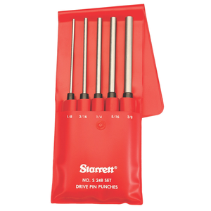 STARRETT S248PC Drive Pin Punch Set, 5 Punches