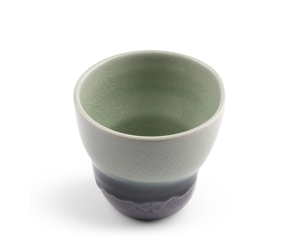 Teacup Indent Gray & Green