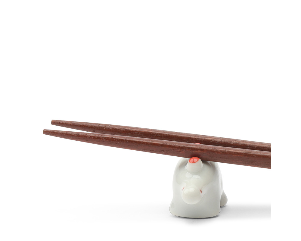 Chopstick Rest Stegosaurus White Red