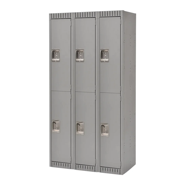 Locker - Steel - Riveted - Heavy-Duty - 36" x 18" x 72" - 2 Tier - 6 Door