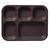 5 compartment tray brown