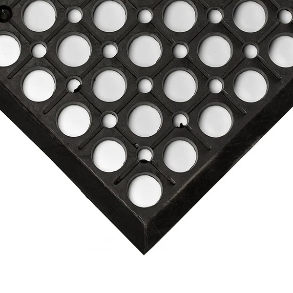 Workrite Slotted Mat - 3' x 5' - Black