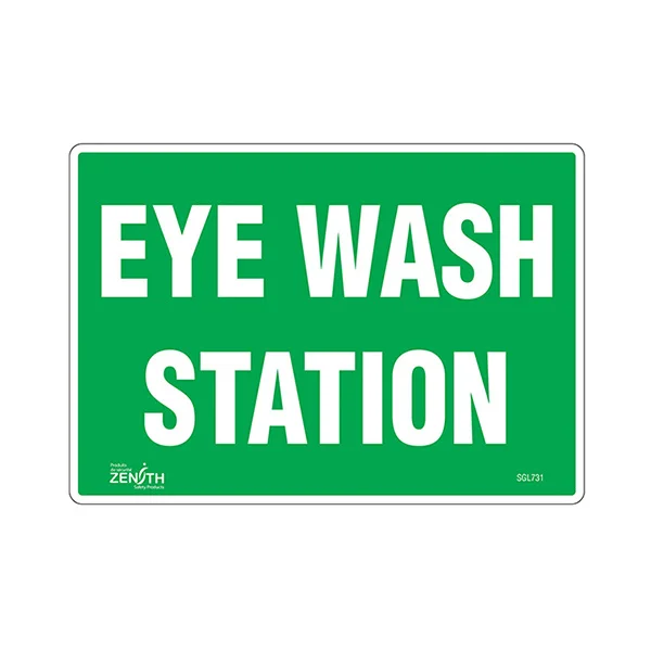Eye Wash Station Sign - 10" x 7" - Vinyl - English