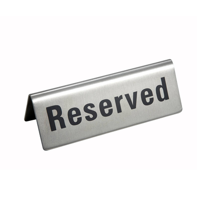 Winco RVS-4 "Reserved" Sign