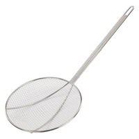 Winco SC-9R 9" D Round Mesh Skimmer, Nickel
