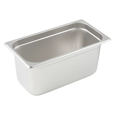 Winco SPJP-306 - Anti-Jam Steam Pan, 23 Gauge Stainless Steel -