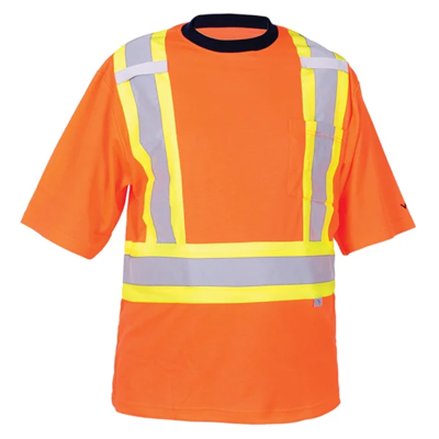 Safety T-Shirt - High Visibility Orange - Cotton Blend - CSA Class 2 Level 2