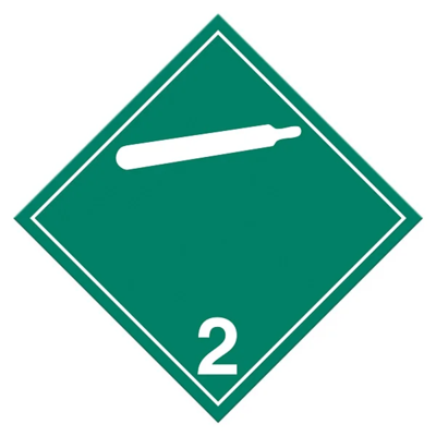 Compressed Gas Placard - 10-3/4" x 10-3/4" - Adhesive Vinyl - Class 2.2