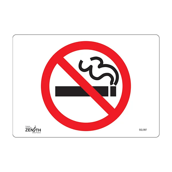 No Smoking Sign - 10" x 7" - Vinyl - Pictogram