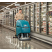Tennant T500e 26" Disk Walk-Behind Scrubber - in use
