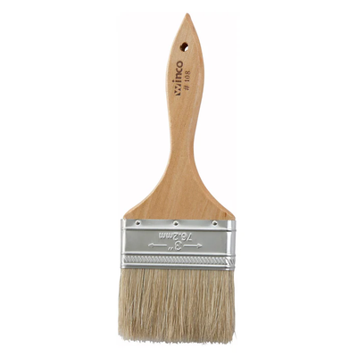 Winco WBR-30 Wood Handled 3" Pastry Brush