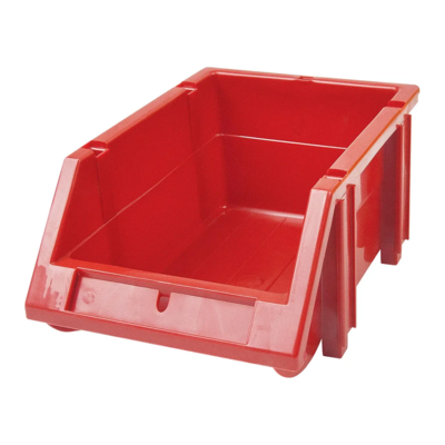Stack & Hang Bin - Plastic - 5-7/8" x 9-13/16" x 4-11/16" - 13 lb Capacity - Red