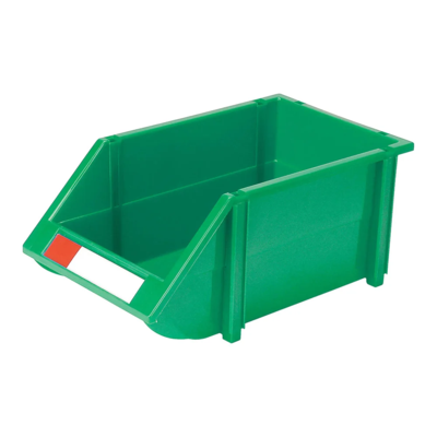 Stack & Hang Bin - Plastic - 8-3/16" x 14" x 6-3/16" - 40 lb Capacity - Green