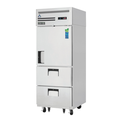 Everest ESR1D2 Reach-In Refrigerator 1 Solid Door 2 Drawers, 115v, NSF - 23 cu.ft.