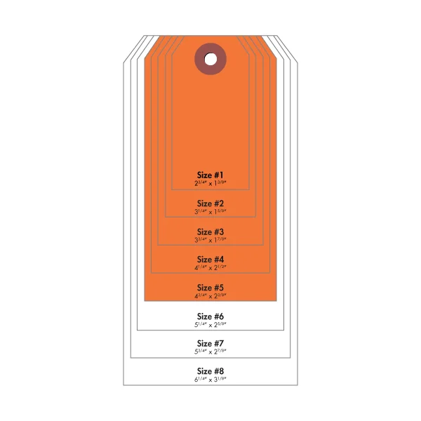 #5 Cardstock Tag - Orange