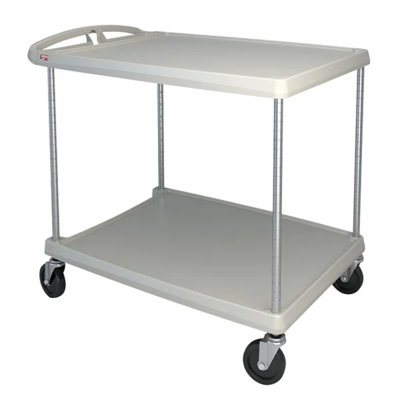 Utility Cart - 36" x 26" x 36-7/8" - 400 lb Capacity - Plastic - 2 Shelf