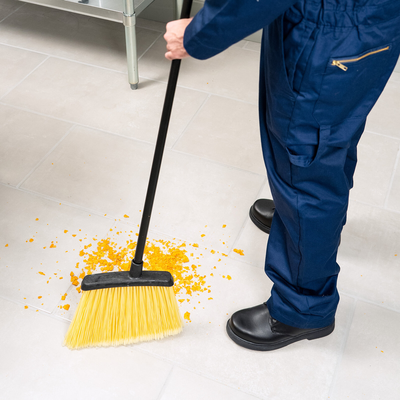 Carlisle 4686500 Duo-Sweep® Angled Broom with Black Metal Handle