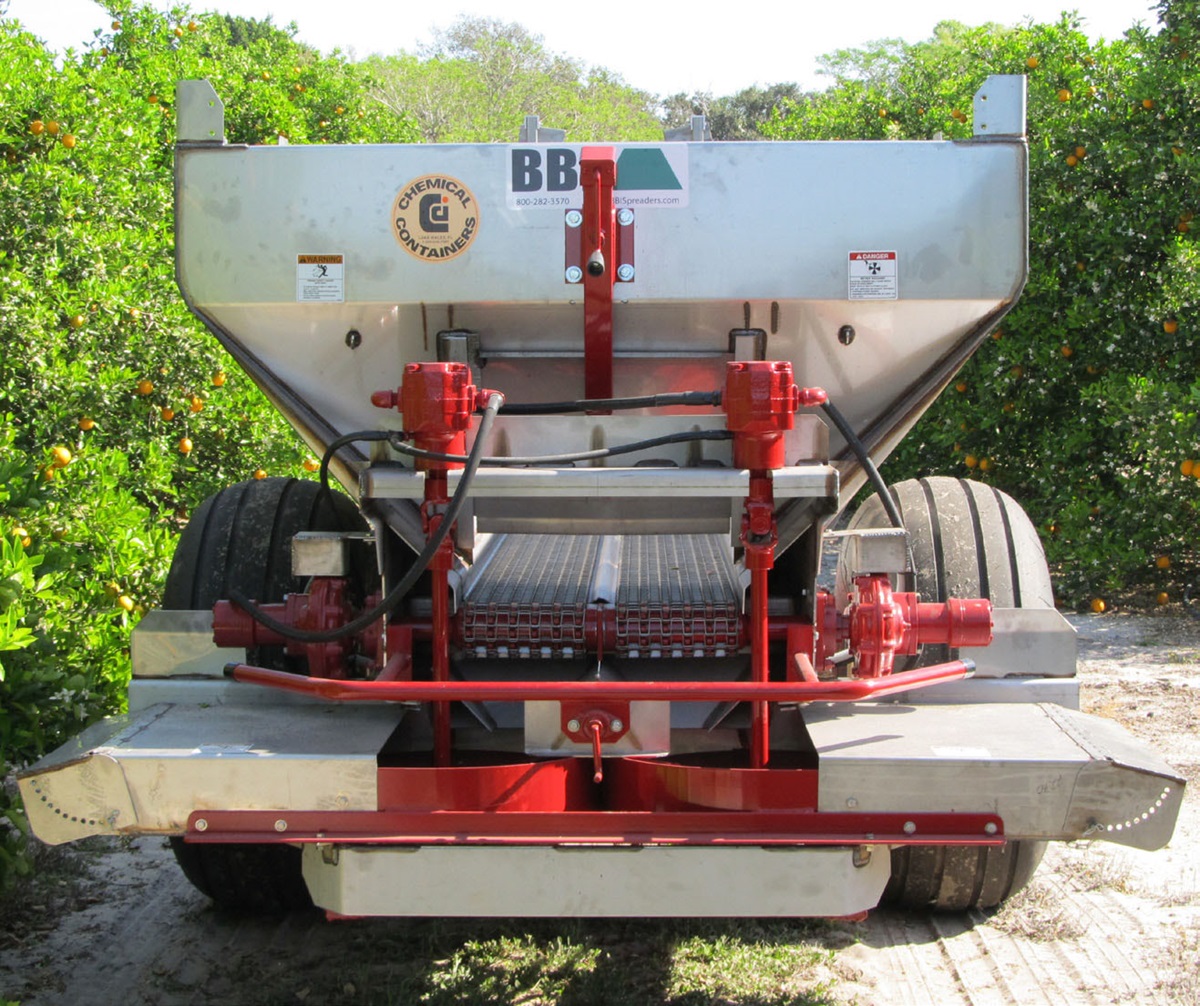 CCI BBI TruSpread Dry Fertilizer Hydraulic Grove Spreader 5 & 6 Ton