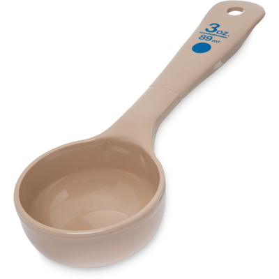 Carlisle 432606 Measure Miser® Solid Short Handle 3 oz - Beige