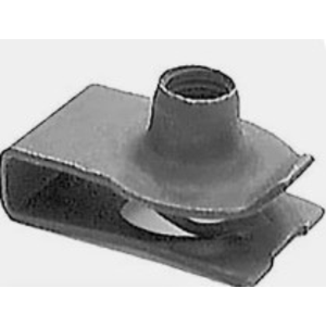 M10 - 1.5 LONG THROAT MULTIPLE THREAD SPRING NUT U TYPE SPRING STEEL MECHANICAL ZINC YELLOW PER PRINT
