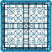 Carlisle RG36-114 36-Compartment Blue Glass Rack with 1 Blue Ext
