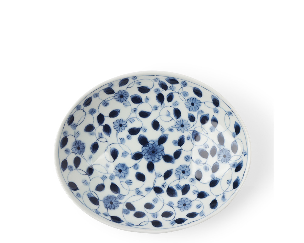 Blue Bowl Mums 7.75"